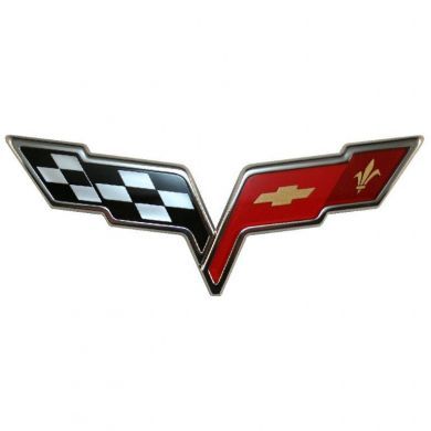 C6 Corvette Emblem Colored with Gray Scale