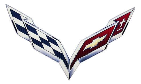 C7 Corvette Emblem Colored with Gray Scale